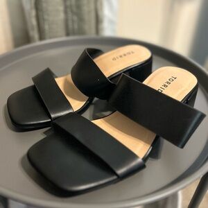 Torrid Black Wide Strap Sandals